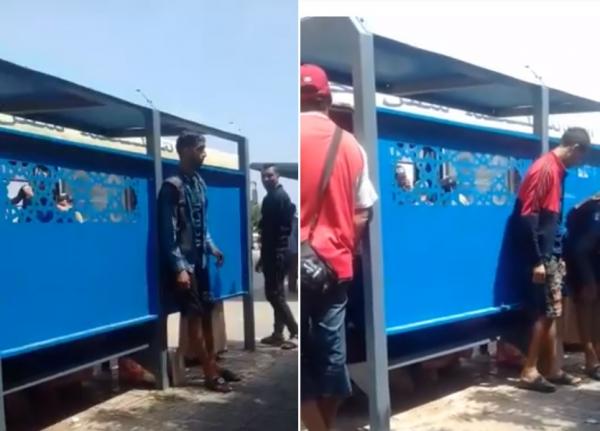 شاهد طريقة جديدة ينهجها شفارة لسرقة المواطنين في محطة انتظار الحافلات بآسفي