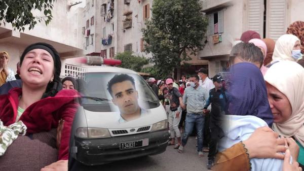 "ماتمشيش يا بدر" ...وداع مهيب لعائلة "مول الحوت" ضحية جـريـمة قـتل بحي التشارك بالبيضاء