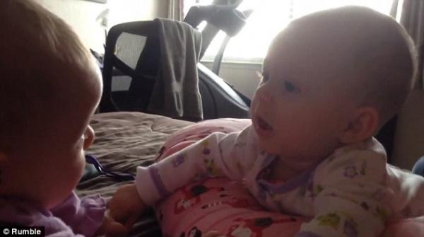 بالفيديو .. رضيعتان تتعارفان لأول مرة !