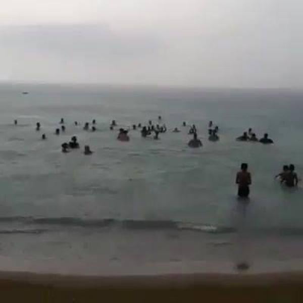 بالفيديو.. شباب الحسيمة في عومة إحتجاجية جديدة