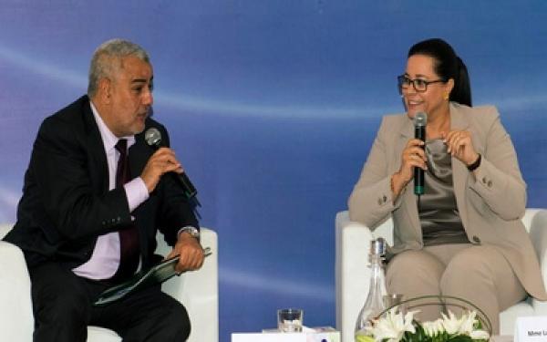  رئيس الحكومة عبد الإله بن كيران  ومريم بن صالح رئيسة الاتحاد العام لمقاولات المغرب 