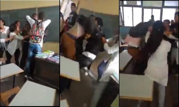 فيديو جديد يجسد ظاهرة العنف داخل المدارس : تلميذان يتقاتلان بوحشية داخل الفصل