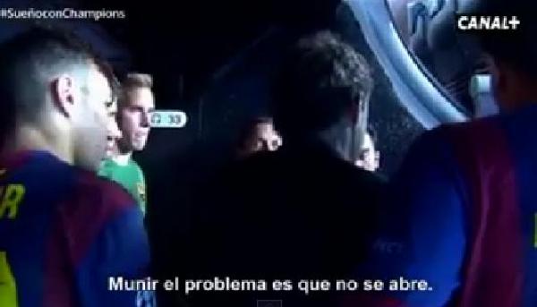 ماذا قال إنريكه للاعبيه بين شوطي مباراة أبويل