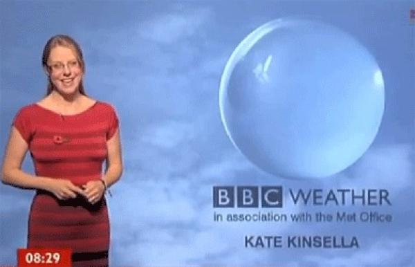 فيديو : مذيعة النشرة الجوية بإذاعة «BBC» تصطدم بفأر على الهواء !