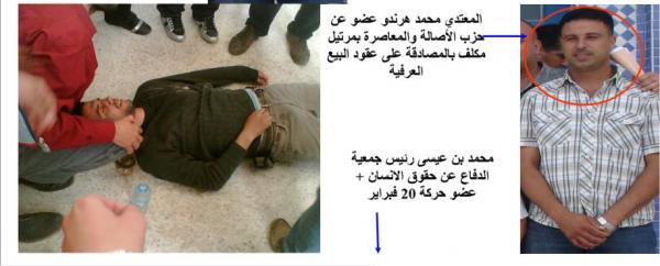 مستشار بحزب الأصالة والمعاصرة بمرتيل يعتدي على عضو بحركة 20 فبراير