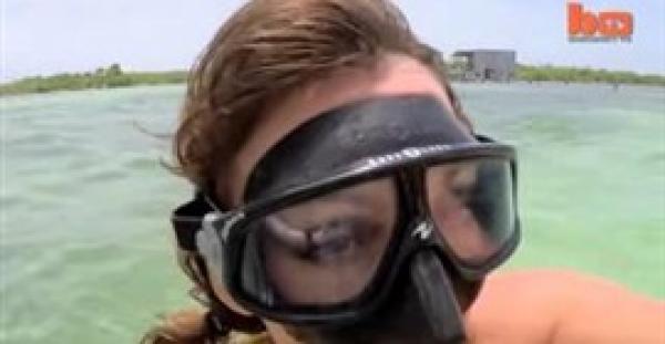 بالفيديو.. لقطات مذهلة لعارضة أزياء جريئة تسبح مع التماسيح