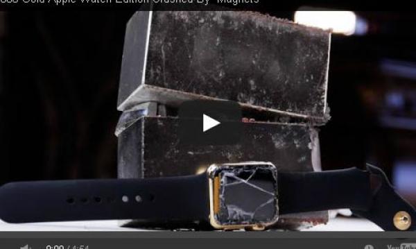 بالفيديو: تحطيم "ألبل ووتش" ذهبية بقوة المغناطيس