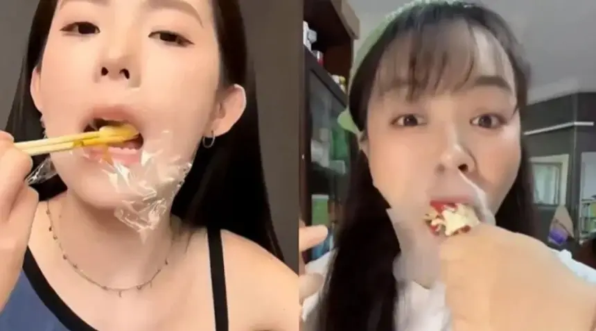 صيحة مثيرة للجدل في الصين.. مضغ الطعام عبر غلاف بلاستيكي لخداع الجسم وإنقاص الوزن