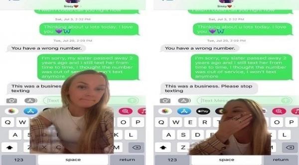 ترسل رسائل لرقم أختها فتتلقى رداً مفاجئاً