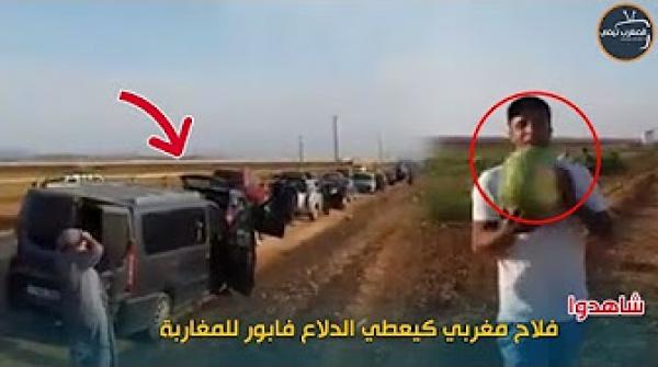 شاهد فلاح مغربي كيعطي الدلاع فابور للمغاربة المارة من المنطقة نواحي بركان