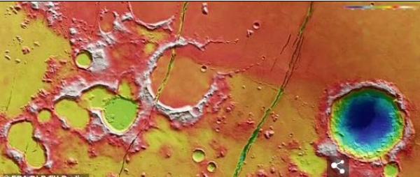 علماء يكتشفون  حمم متدفقة تحت سطح المريخ