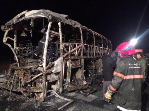 حزب "البـام" يطالب السلطات بفتح تحقيق في فاجعة احتراق حافلة المسافرين
