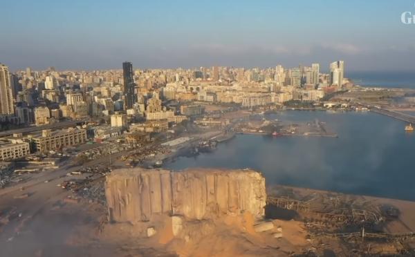 لقطات درون تستعرض حجم الدمارالذي خلفه تفجير بيروت