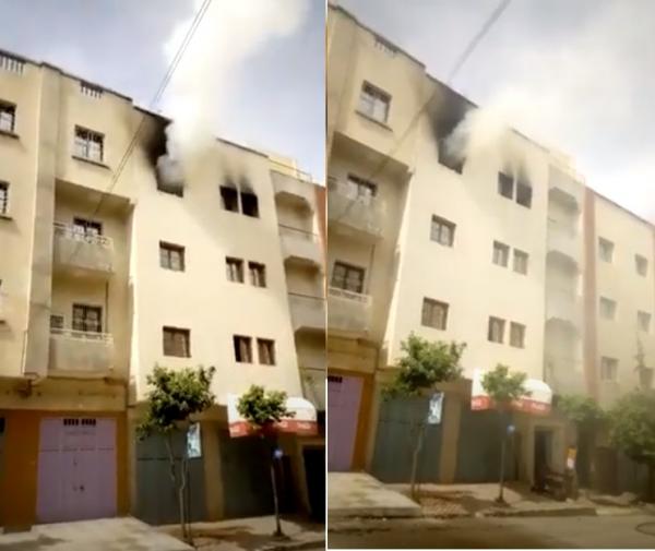 اندلاع حريق بإحدى الشقق بحي المنصور مكناس والسبب.. شارجور