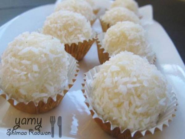 حلوى البسكويت وجوز الهند المبتكرة