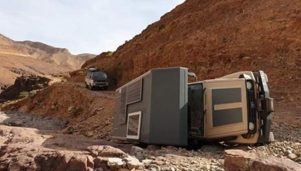 هذا مصير سائحين أجنبيين بعد انقلاب "كارافان" بمجرى الوادي بجهة سوس ماسة