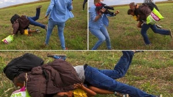 المجر تكافئ المصورة صاحبة فضيحة ركل اللاّجئ السّوري بهذه الجائزة