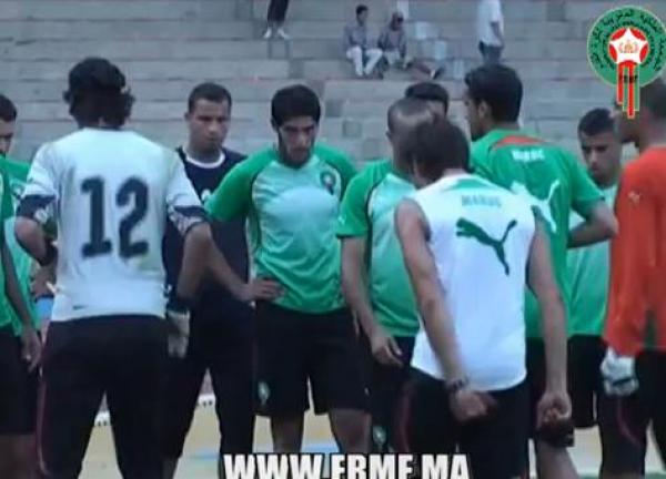 آخر حصة تدريبية للأسود و تصريح ليوسف حجي