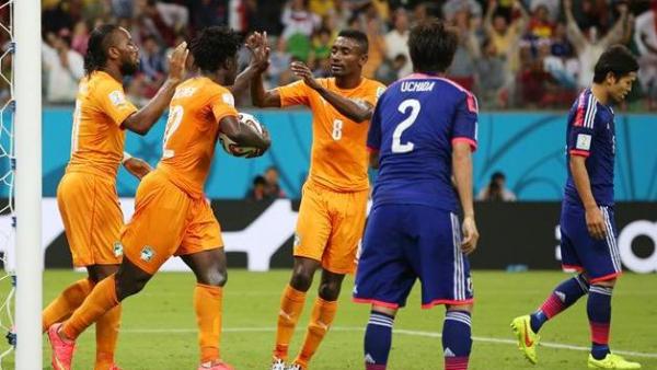 كأس العالم 2014: ساحل العاج يعوض تأخره و  يفوز أمام اليابان