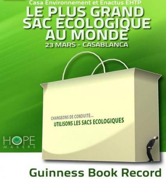 المغرب: تقديم أكبر كيس إيكولوجي مصنوع من الثوب بالعالم
