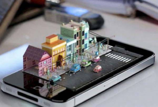 اختراع هاتف ذكي بواجهة ثلاثية الأبعاد