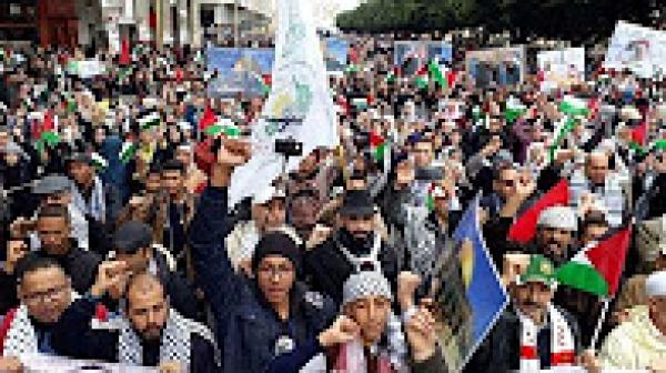 مسيرة مليونية بالرباط تضامنا مع القدس الشريف