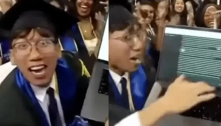 بالفيديو.. طالب يتفاخر باستخدام ChatGPT في حفل تخرجه