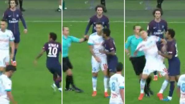 بالفيديو: شاهد لقطة طرد نيمار في مباراة مارسيليا