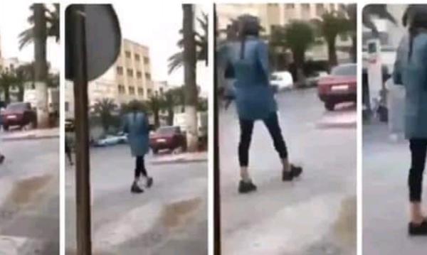 شاب بملابس نسائية كاد أن يتسبب في كارثة بالعروي