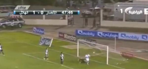 الهدف السادس للعربي في الدوري السعودي 