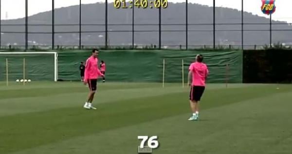 مهارات رائعة في الحفاظ على الكرة من لاعبي برشلونة