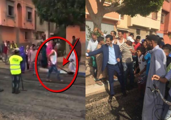 بالفيديو.. مواطن يمنع ورش تزفيت طريق سيمر منها الموكب الملكي .. و يصرخ " من هنا غدي يدوز "