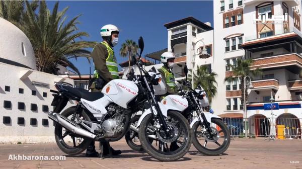 لأول مرة.. القوات المساعدة يجوبون شوارع أكادير بعتاد لوجستيكي جديد