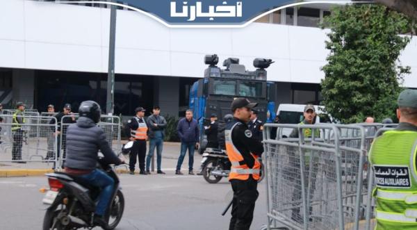 تطويق محيط القنصلية الأمريكية بالبيضاء تزامنا مع وقفة تضامنية مع الشعب الفلسطيني