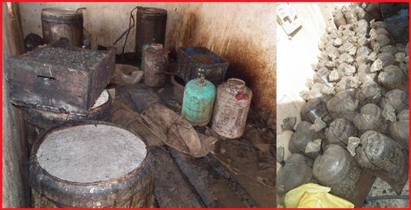 اعتقال "أخطر " مروج للمسكرات على الصعيد الوطني وحجز أطنان من ماء الحياة والتين ودراجة نارية من داخل منزله