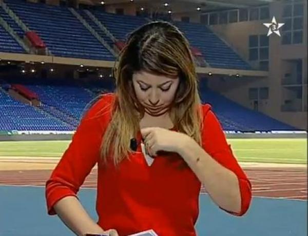 لقطة طريفة لمذيعة قناة الرياضية