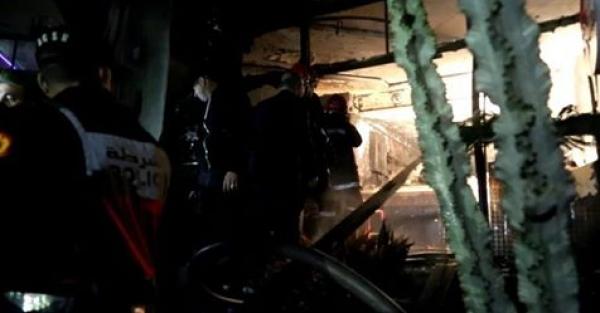 بالفيديو: سقوط ضحايا جراء اندلاع حريق مهول في مقهى للشيشة بطنجة