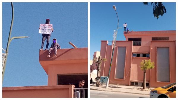 عاجل... بائع متجول يهدد بالانتحار رفقة طفله من فوق سويقة نموذجية بمدينة مغربية