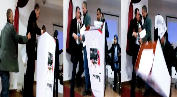 بالفيديو: بلطجة وتخريب وعراك بالأيدي في دورة مجلس تمارة ومواطنون  يرفعون شعار "ارحل" في وجه الرئيس