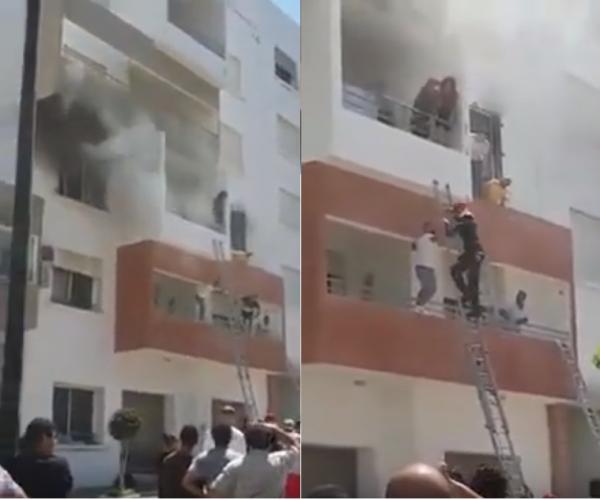 خلاف بين زوجين يتسبب في إندلاع حريق بمجمع سكني بطنجة