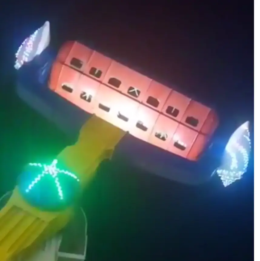 لحظات رعب عاشها زوار مدينة ألعاب كهربائية في الأردن(فيديو)