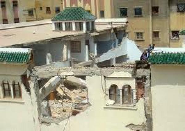 ثلاثة جرحى في انهيار جزئي لسقف مسجد في طور البناء بخنيفرة