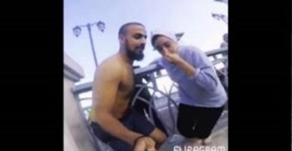 بالفيديو.. فتاة وشاب ينفذان قفزة مجنونة من أعلى جسر ستانلي