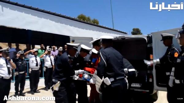 في موكب مهيب..تشييع جثمان الشرطي الذي دهسته دراجة نارية قرب المضيق