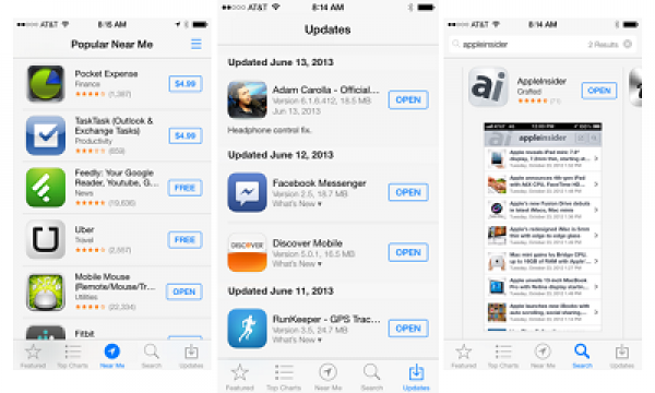 متجر App Store يحصل على ميزات جديدة في iOS 7