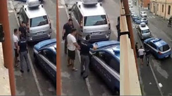 شاهد ستة عناصر من الشرطة في إيطاليا تفشل في توقيف "مهاجر مغاربي"