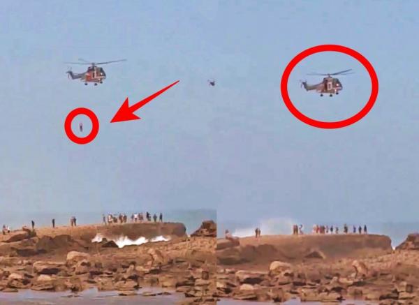 بالفيديو: دركيون على متن "هليكوبتر" ينقذون صيادين بشاطئ الهرهورة والبحث لايزال جار عن ثالث مفقود