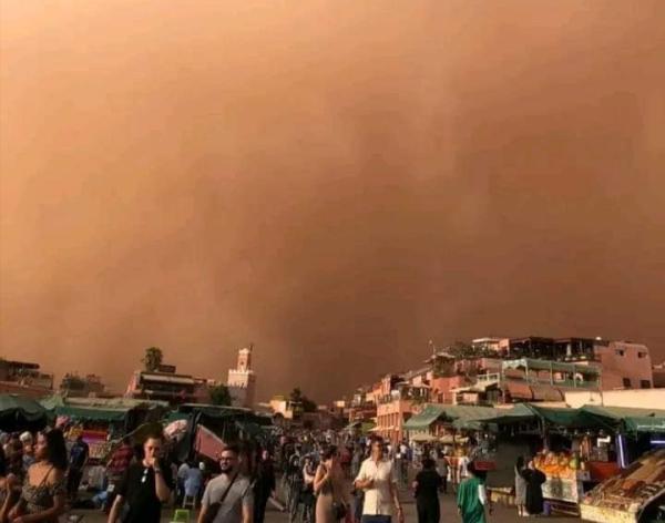 "عجاجة" مراكش تخلف قتيلا وجريحين وخسائر مادية (صور)