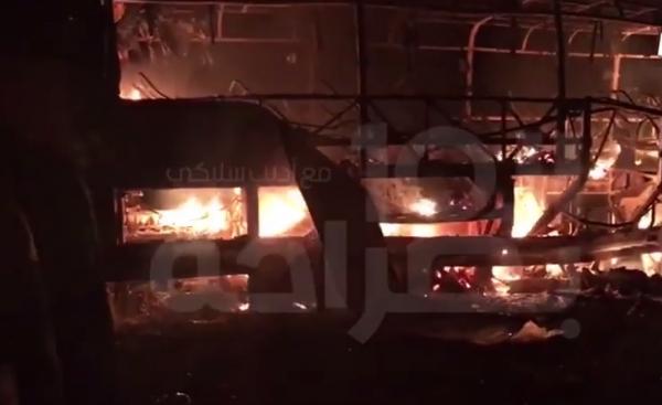 فيديو احتراق حافلة للركاب في الطريق بين مراكش و أكادير.. فاجعة هزت المغاربة هذا الصباح