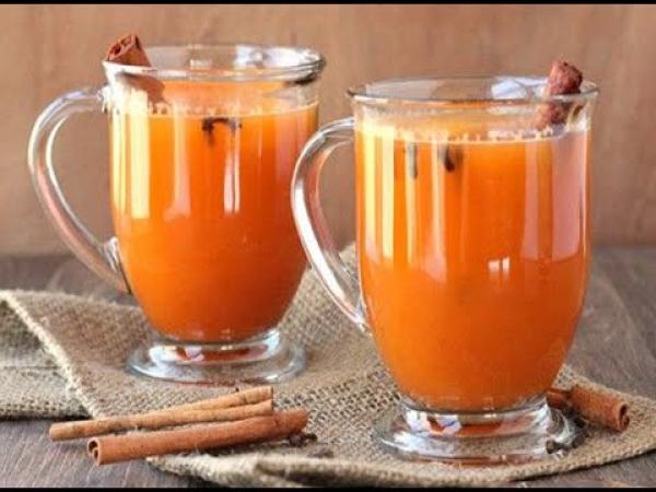 عصير البرتقال والقرفة الصحي جدا